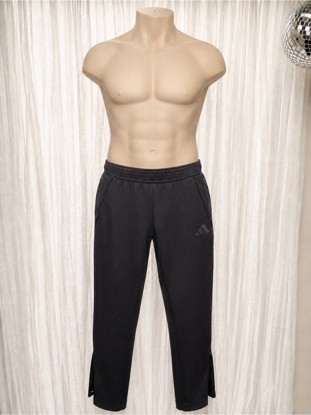 adidas Men’s Black Jogger Sweatpants with Subtle Logo